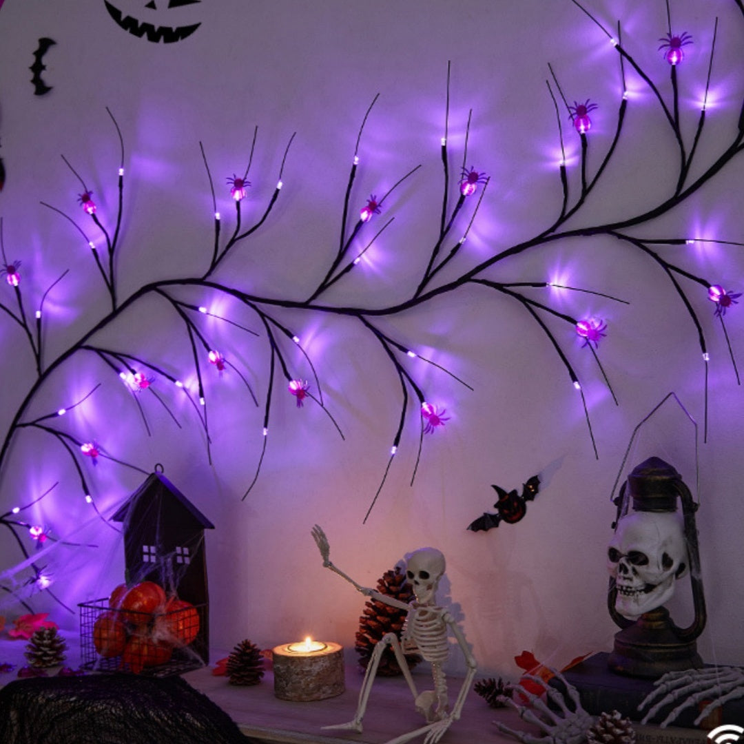 Halloween Rattan Lamp LED Artificial Tree Lights